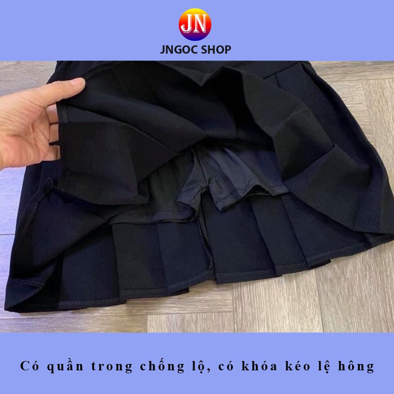 Chân váy ngắn xếp ly lưng cao xinh xắn, Chân váy xòe chữ A ngắn có quần trong chống lộ | BigBuy360 - bigbuy360.vn