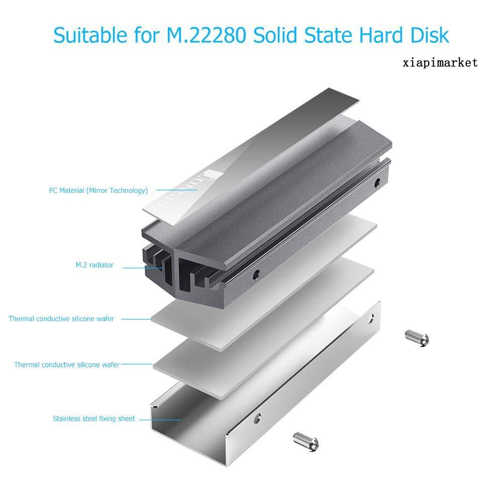 LOP_Jonsbo Aluminum M.2 2280 NVMe SSD Heatsink Solid State Drive Hard Disk Radiator