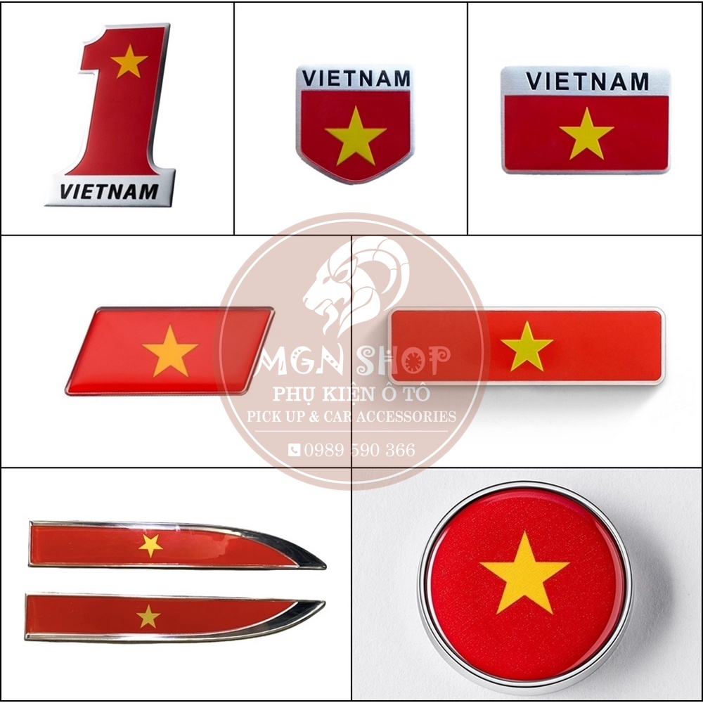 [Decal] [cờ Việt Nam] [7 mẫu] Alumium