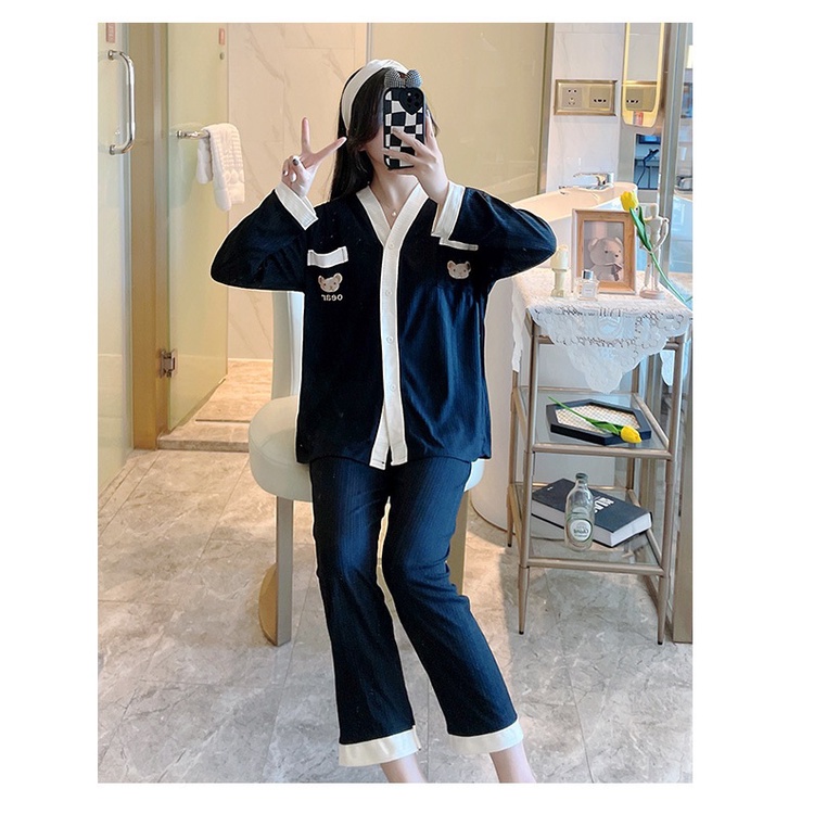 PIJAMA Dài Tay Mặc Nhà Thường SAQ297