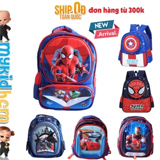 BEST SELLER 50 MẪU Balo 3D MẪU GIÁO người nhện siêu nhân SPIDERMAN CAPTAIN BEN 10 MCQUEEN HULK siêu nhẹ cho bé mầm non