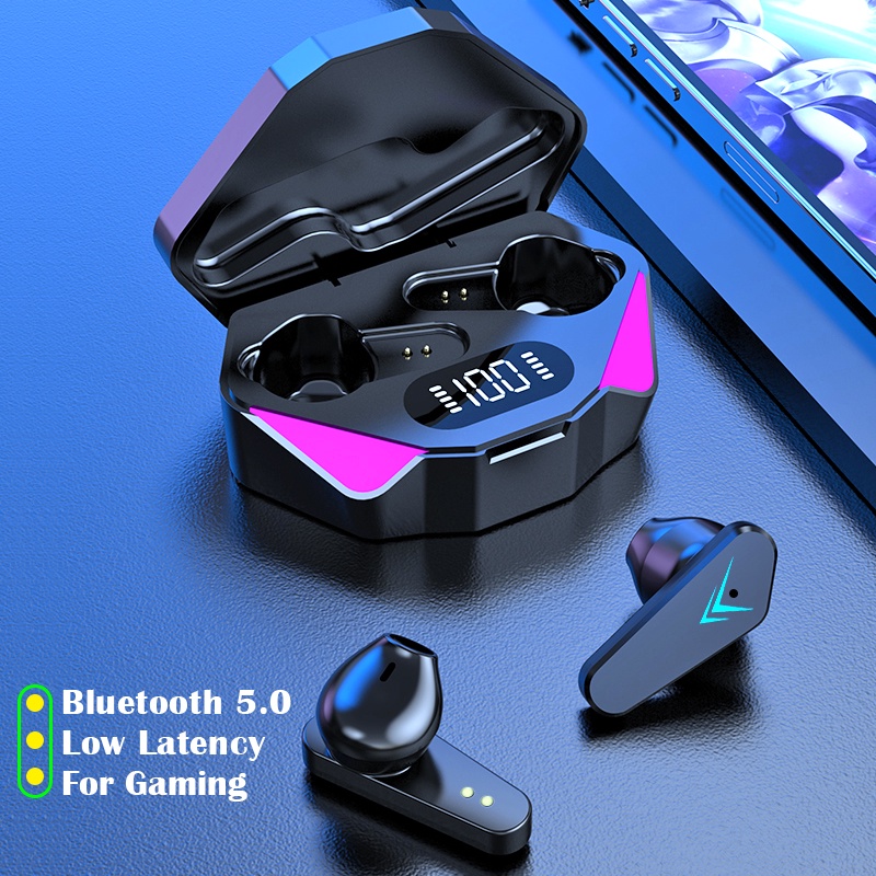 Tai nghe không dây chơi game bluetooth TWS Vinetteam X15 , Điều khiển cảm ứng có độ trễ thấp, Micrô rảnh tay -dc4777