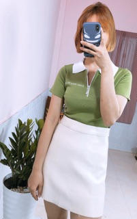 CHÂN VÁY DA LÌ CHỮ A QCL1(CÓ ẢNH+VIDEO THẬT)
