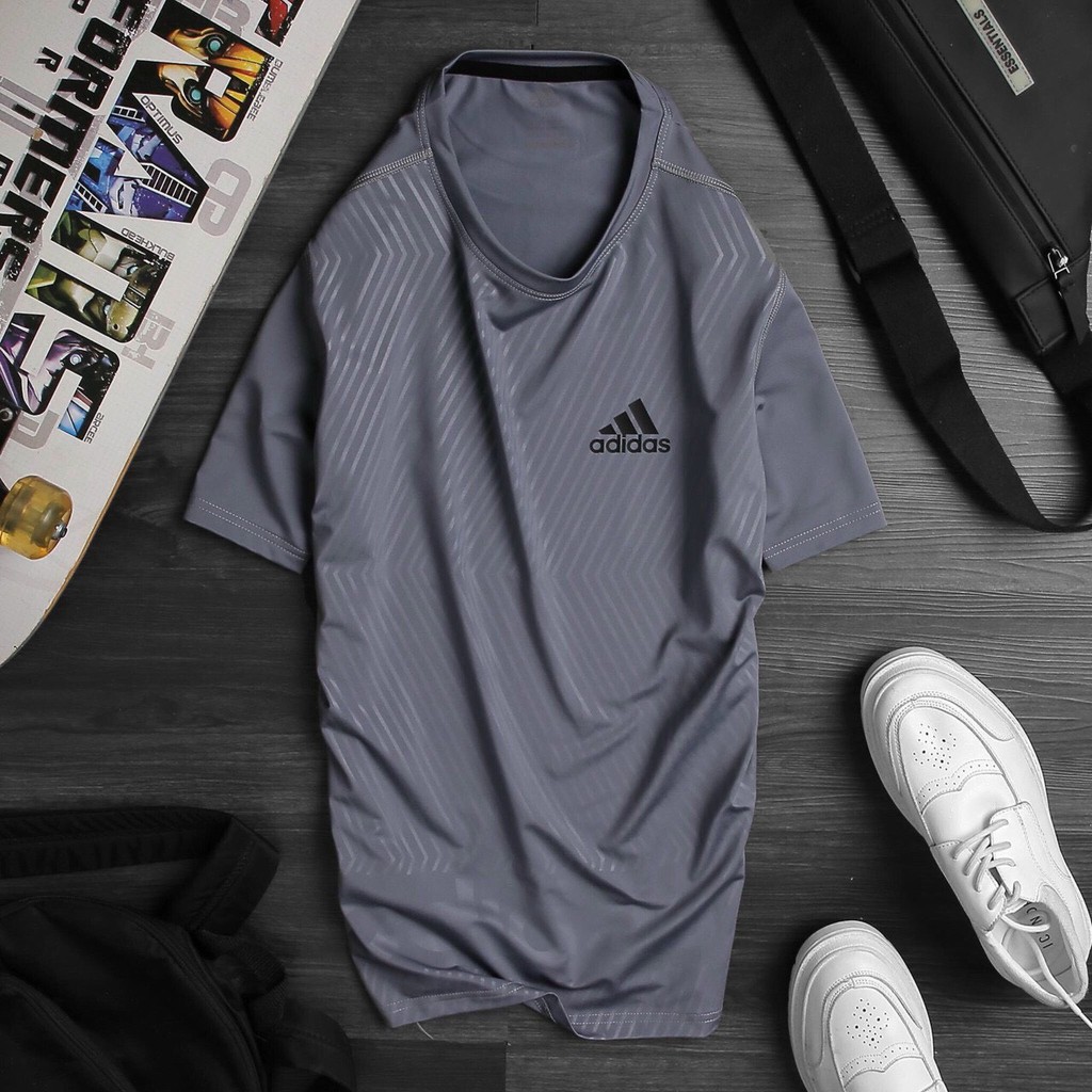 Áo thun nam thể thao cổ tròn dập vân | BigBuy360 - bigbuy360.vn