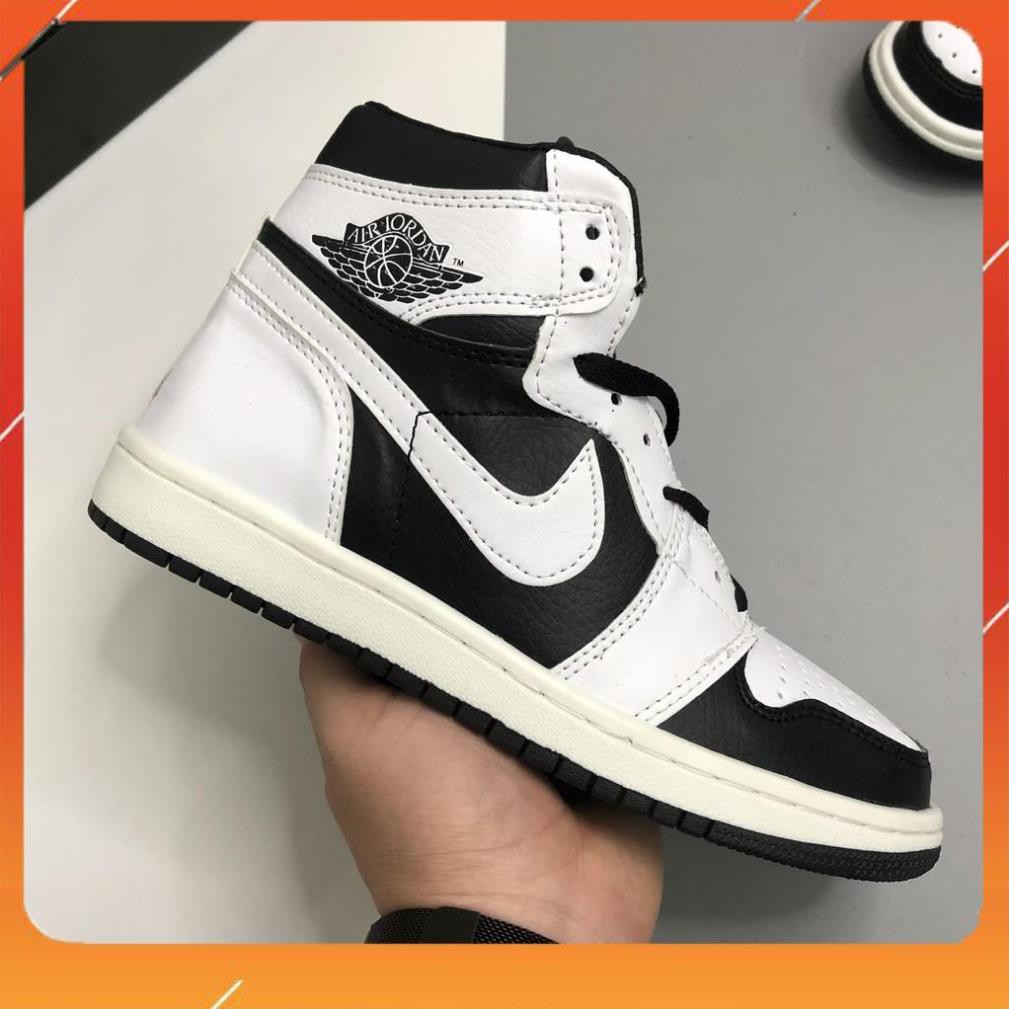 Giày Jordan 1, Giày Sneaker Thể Thao JD1 FREESHIP Cao Cổ Trắng Đen, Da Bò Cao Cấp Full Size Nam Nữ | JDD003