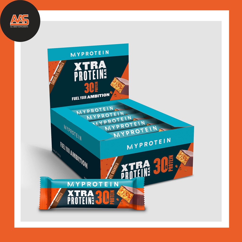 PROTEIN BAR - MYPROTEIN - XTRA PROTEIN BAR - 12 BARS X 80G - Bữa ăn nhẹ tiện lợi đầy đủ dưỡng chất - Từ ANH