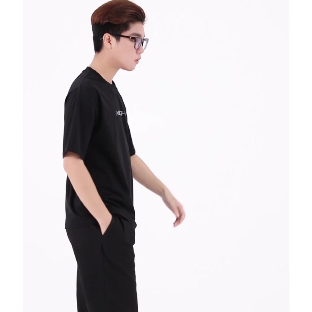 Áo thun unisex form rộng AT339 Miucho basic tee tay lỡ dành cho nam nữ in basic | BigBuy360 - bigbuy360.vn