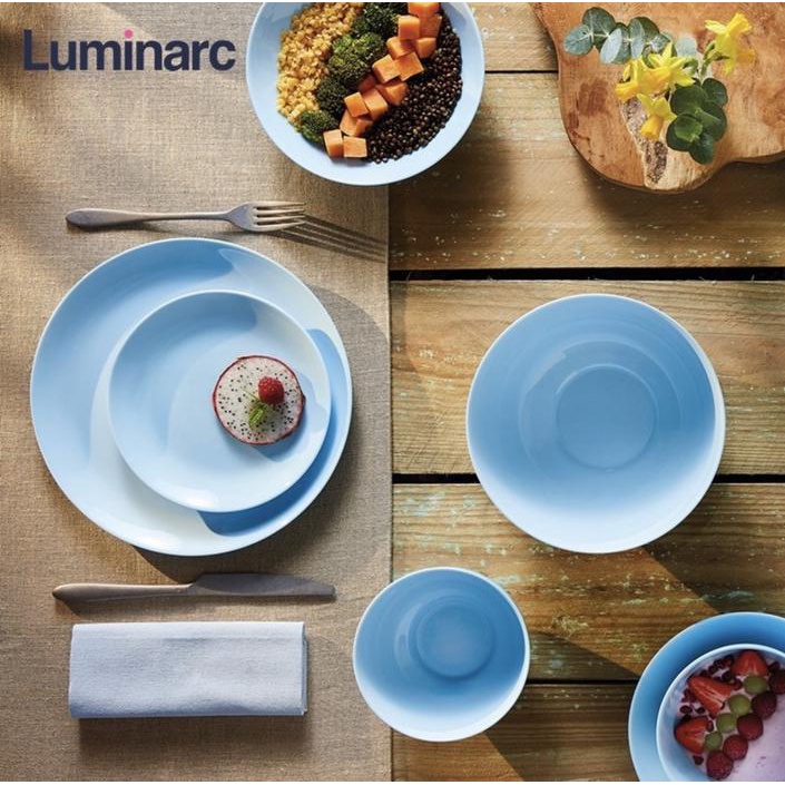 Bộ bát tô thủy tinh Luminarc Diwali Light Blue P2017*4 14.5cm | Hàng chính hãng
