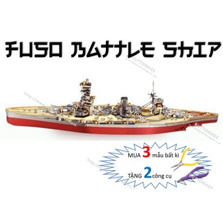 Mô Hình Lắp Ghép kim Loại 3D Thiết Giáp Hạm Fuso – Nhật