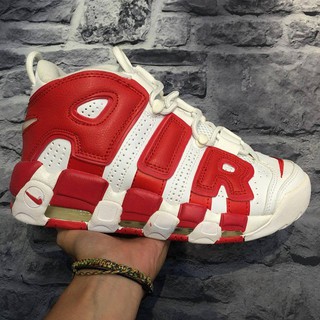 [ẢNH THẬT SHOP TỰ CHỤP 100%] GIÀY THỂ THAO SNEAKER NIKE UPTEMPO TRẮNG ĐỎ NAM NỮ