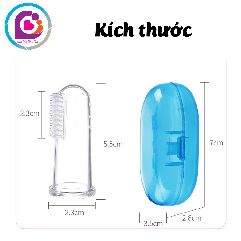 Rơ lưỡi silicon xỏ ngón vệ sinh răng miệng cho bé