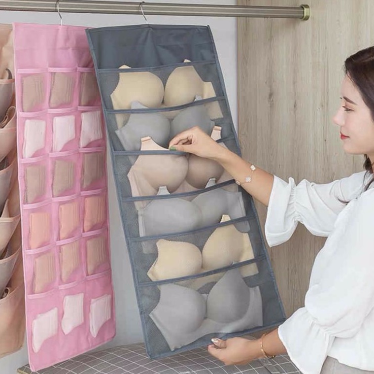 Túi treo quần lót ao lót,tất vớ 30 ngăn 2 mặt tiện lợi bảo quản Đồ Đạc Phụ Kiện Quần Áo Đồ Lót Nữ