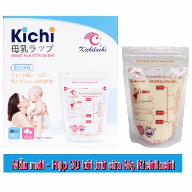 Combo 10 hộp 30 túi trữ Kichilachi 100ml mẫu mới