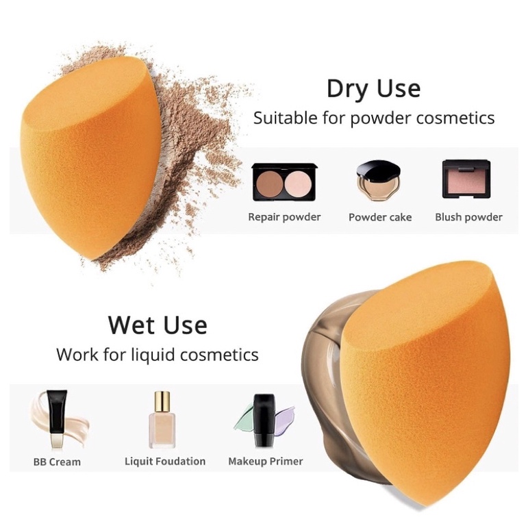 Mút trang điểm thuần chay không cao su BEAKEY Makeup Sponge Latex-free and Vegan