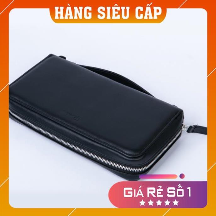 Ví cầm tay nam đa năng da bò Nappa RBMLC - 001 DDE