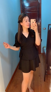 Áo thắt nơ eo đen BIGSIZE(THỜI TRANG NGOẠI CỠ)