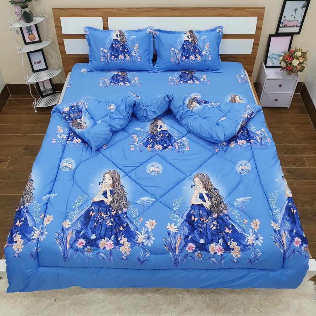 Chăn phao trần bông cotton poly m8x2m ( chát chọn mẫu)