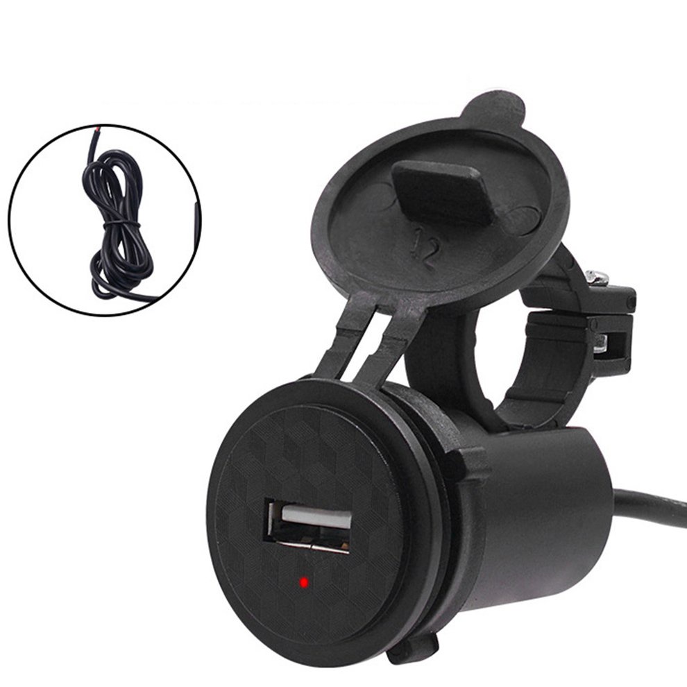 Thiết Bị Sạc Điện Thoại Usb 12V Chống Thấm Nước Có Công Tắc Cho Xe Hơi/Xe Máy