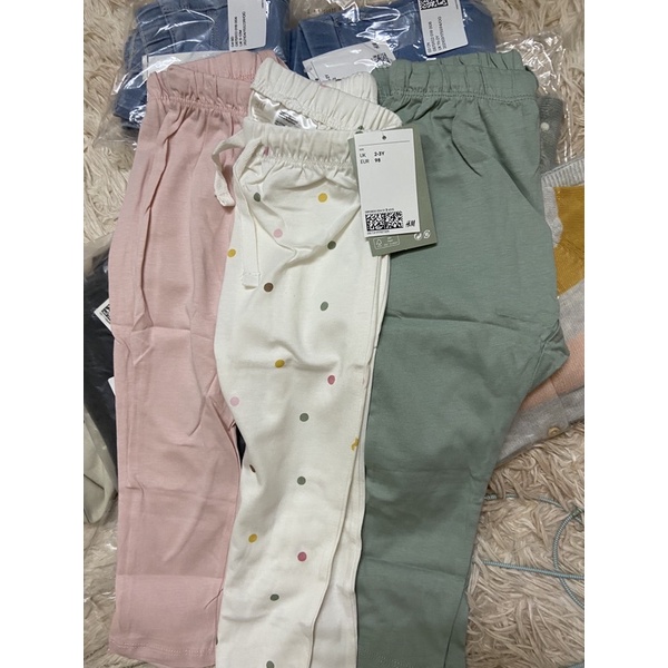Set 3 legging / quần suông HM auth cho bé