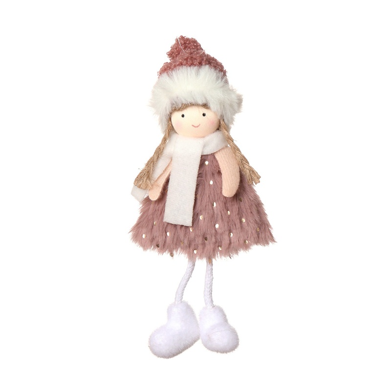 Set 4 Búp Bê Trang Trí Cây Thông Giáng Sinh Hình Ông Già Noel / Tuần Lộc / Người Tuyết / Bé Gái Dễ Thương