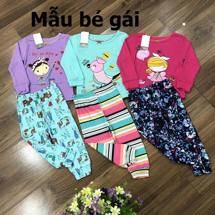 Combo 2 Bộ Cotton dầy Bozip cho bé trai bé gái