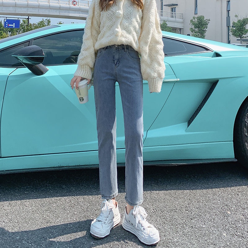 Quần Jeans Nữ Lưng Cao Ống Rộng Thời Trang Hàn Quốc