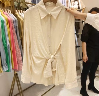 Áo sơ mi nữ buộc vạt