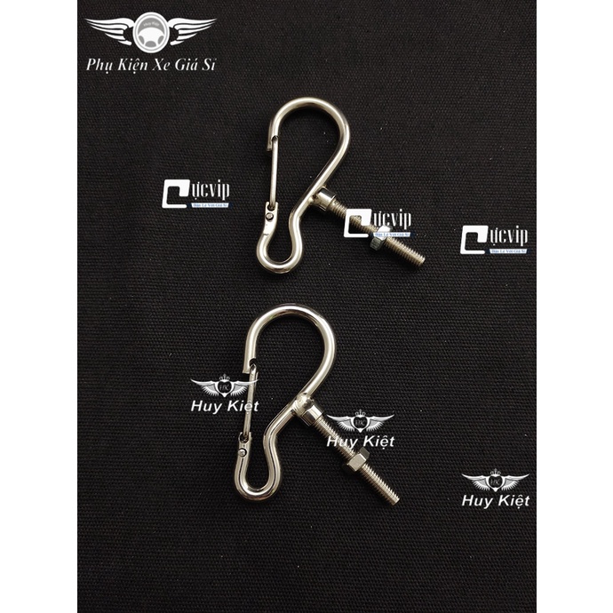 [Rẻ Vô Địch] Combo 2 Móc Treo Đồ Xe Máy Có Khóa Gạt Inox 304 Gắn Baga Giữa Các Loại Xe 4554