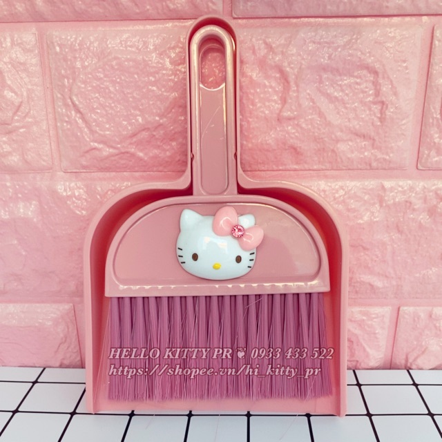 CHỔI + KI MINI QUÉT BỤI BÀN PHÍM HELLO KITTY