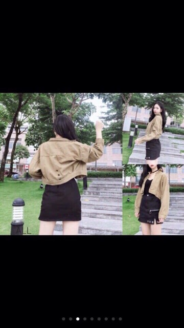 Áo khoác kaki form lửng nút sau hàng đẹp giá sỉ