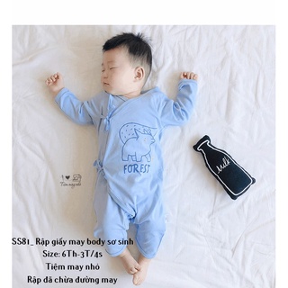 Rập giấy may body dài tay cho bé_SS81