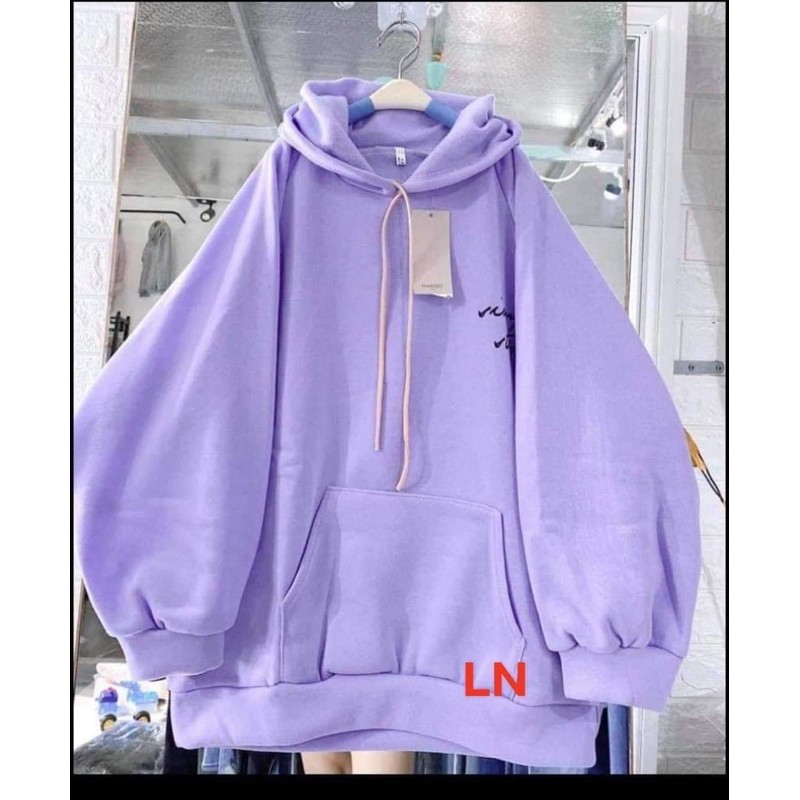 Áo hoodie nỉ chữ kí nhỏ hai mặt LN11