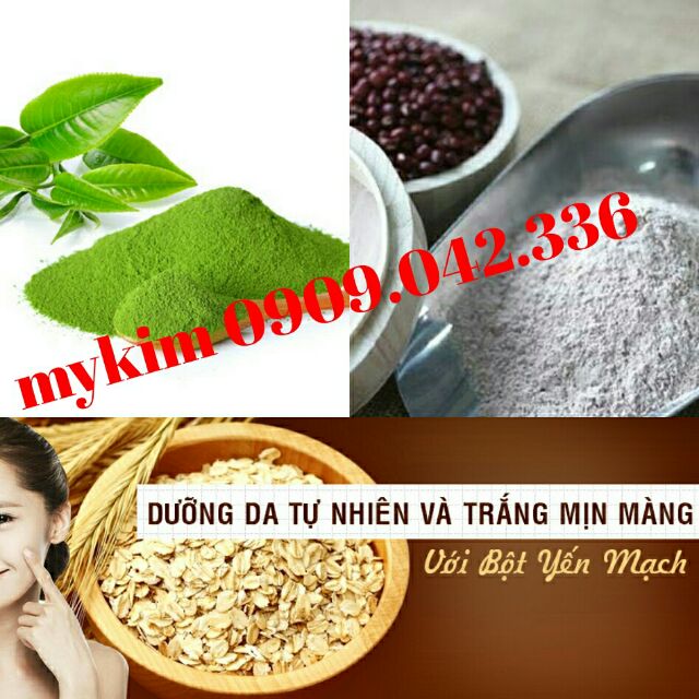 Combo 3sp ( bột trà xanh,bột đậu đỏ, bột yến mạch)