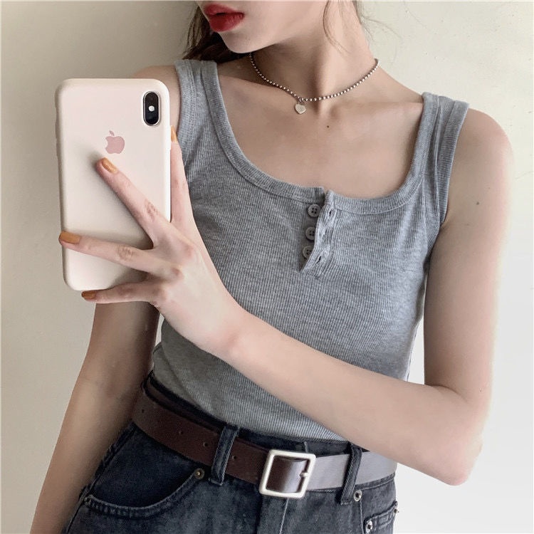 Áo hai dây ôm dáng thời trang mùa hè cho nữ