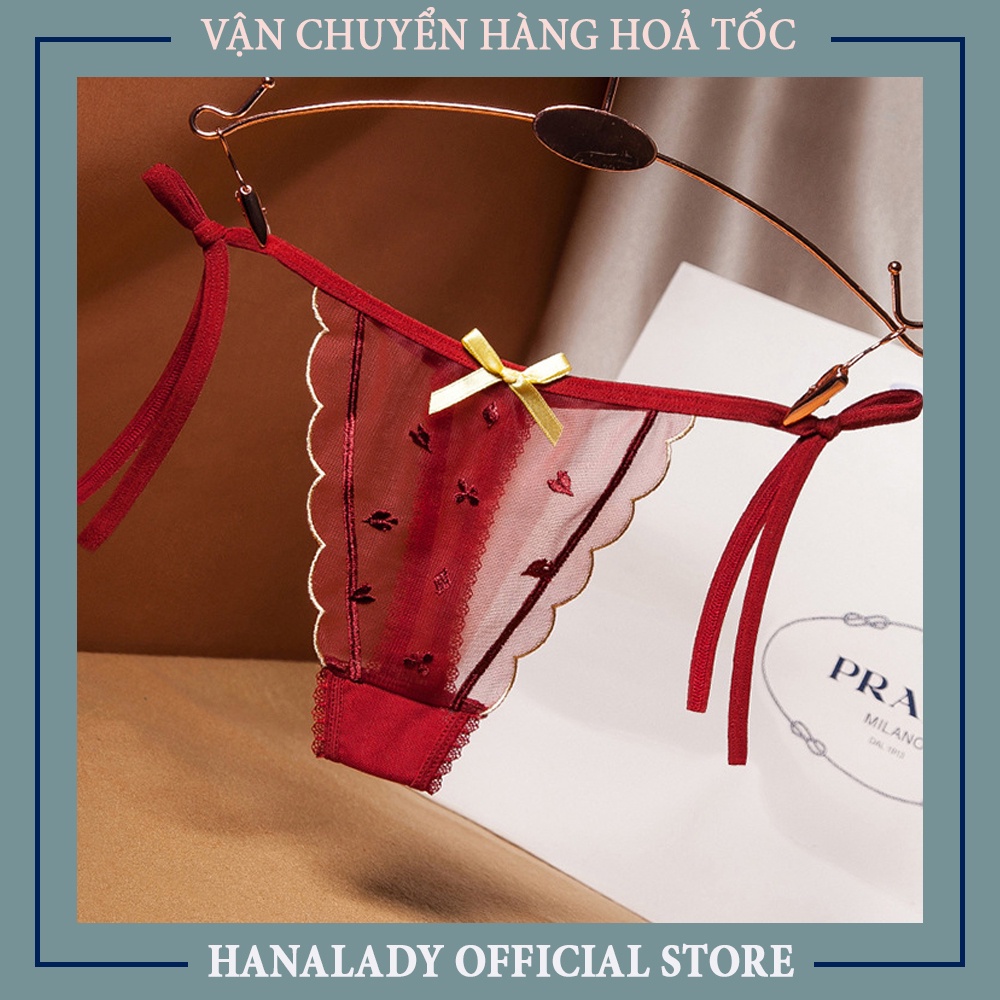 Quần lọt khe sexy - Quần lót ren nữ gợi cảm dây cột eo quyến rũ sexy L073