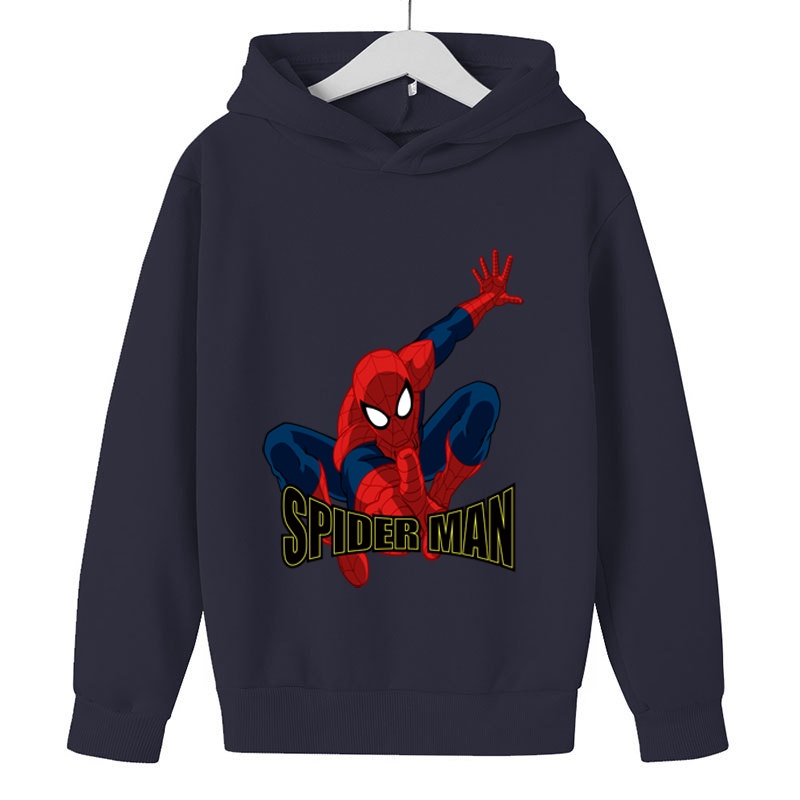 Mới Áo Hoodie Dài Tay In Hình Người Nhện Marvel Dành Cho Trẻ