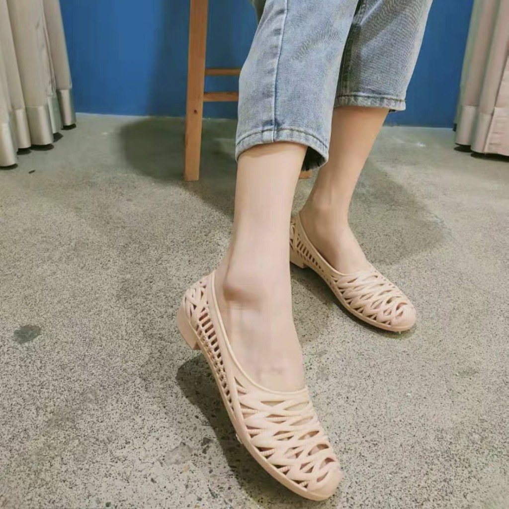 [Rẻ-Đẹp] Giày Bệt Nhựa Nữ,Giày Búp Bê Công Sở Thoáng Nhẹ Êm,Cao Su Chống Nước Đi Mưa Đi Biển | BigBuy360 - bigbuy360.vn