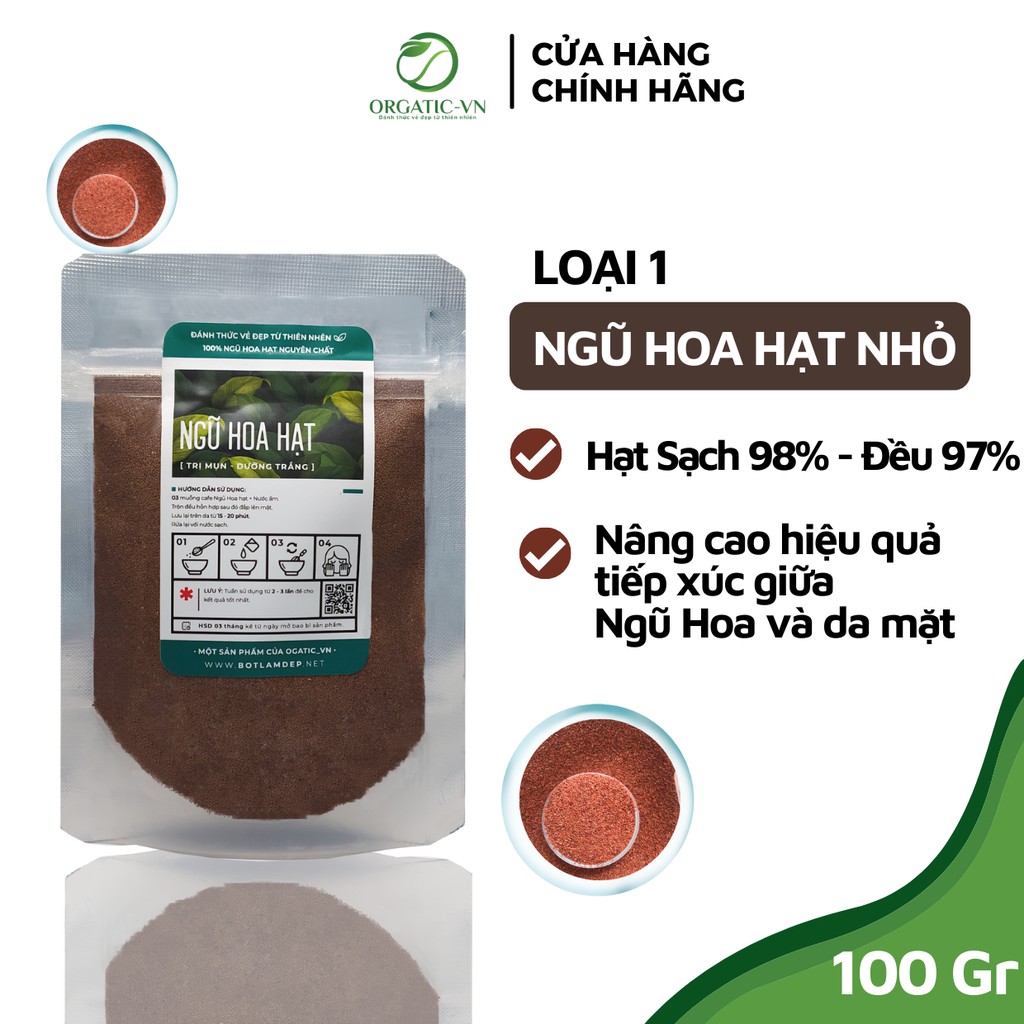 100GR Ngũ hoa hạt nguyên chất Ogatic_vn ( hạt ngũ hoa, hạt đình lịch ) - Handmade