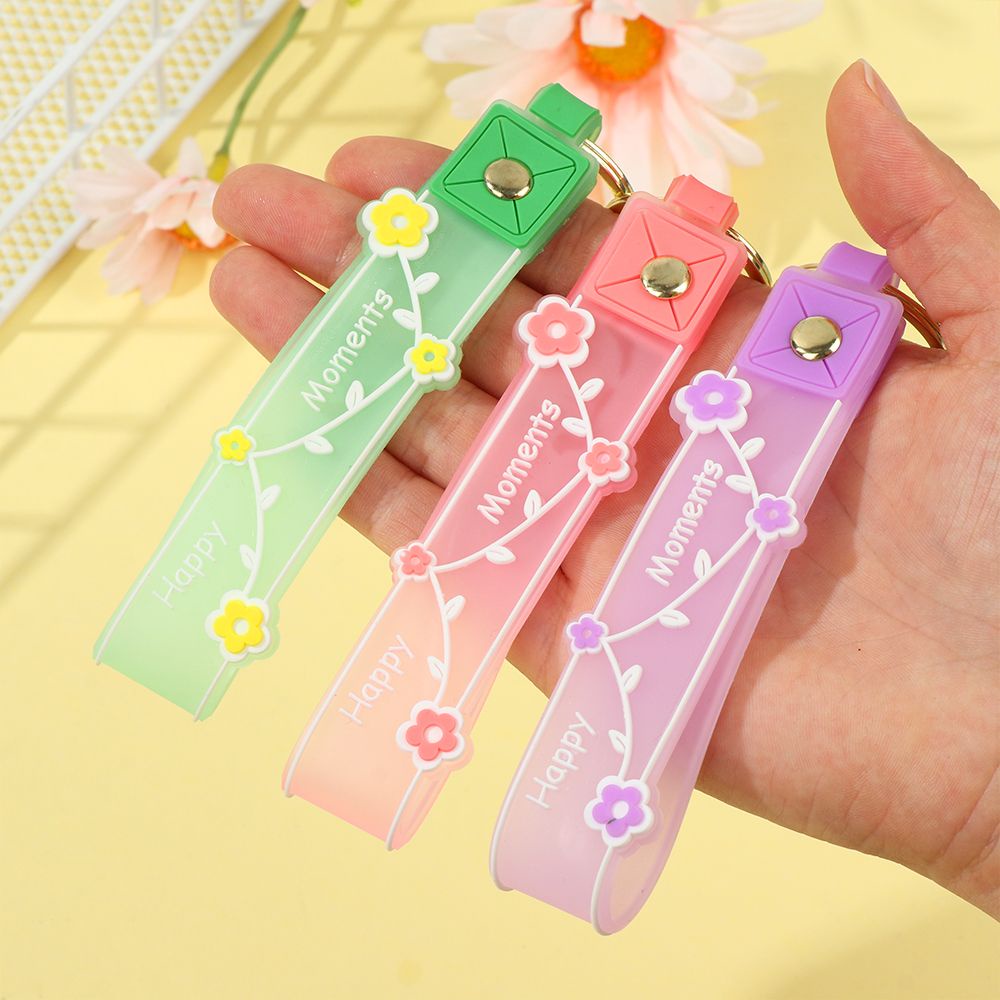 Móc Chìa Khóa Hình Hoa In Chữ Nhiều Màu Dễ Thương DIY