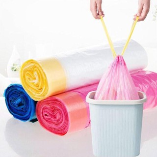 [ Giá Quá Sốc ] Cuộn túi đựng rác có dây rút quai xách 45 x 50cm (15 túi/ 1 cuộn)