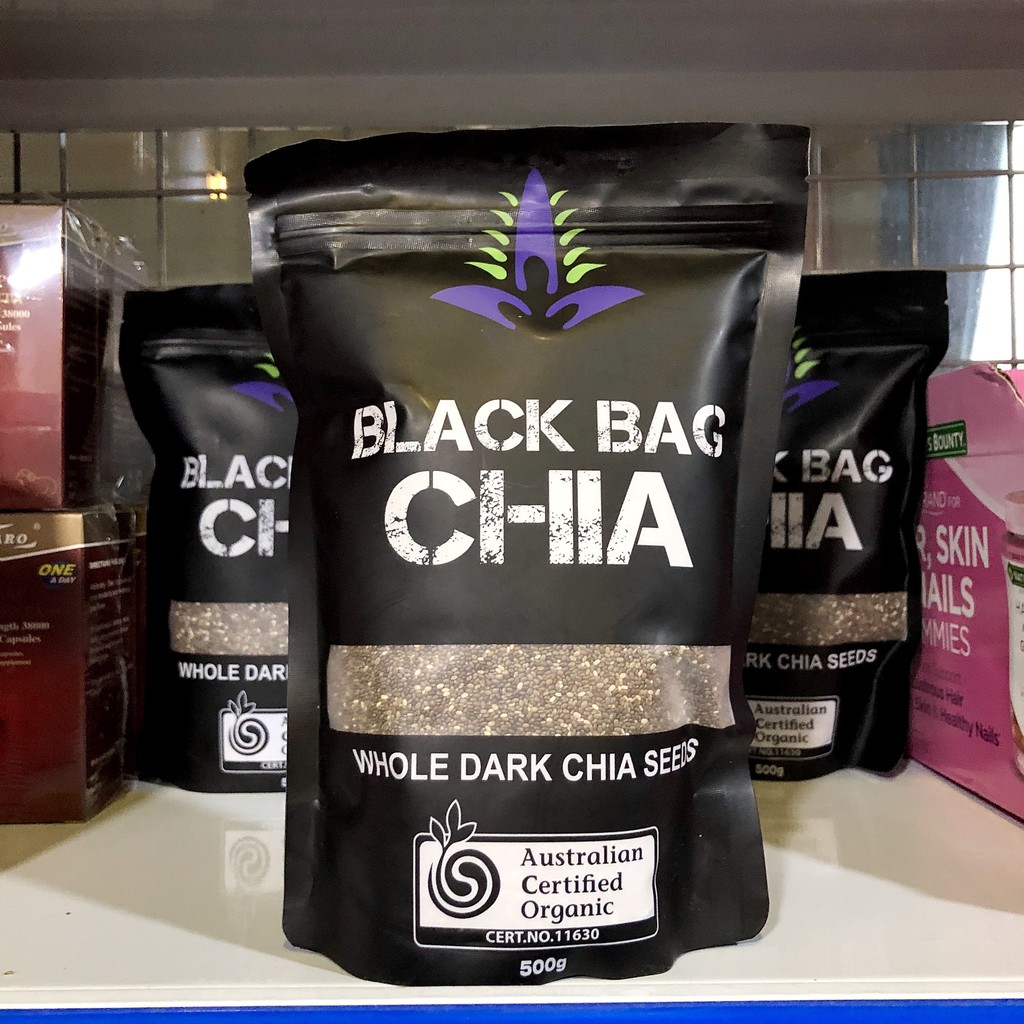 [CÓ NHÃN PHỤ]Bịch 500g Chia Đen Úc Black Bag Chia Seeds