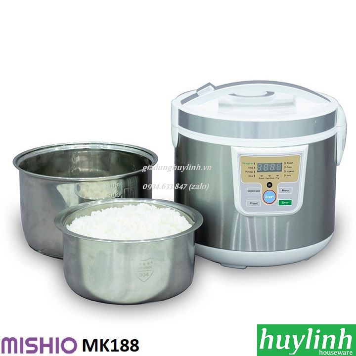 [Mã ELHAMS5 giảm 6% đơn 300K] Nồi cơm điện tách đường Mishio MK188 - 1.8 lít