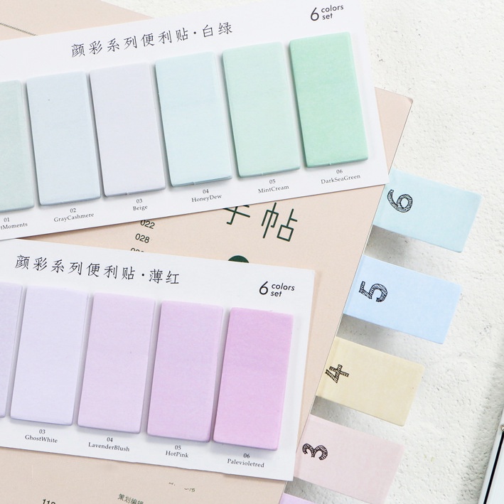 Màu Ghi chú dính Ghi nhớ Pad Nhãn Nhãn dán Dấu trang Notepad Văn phòng trường học Văn phòng phẩm