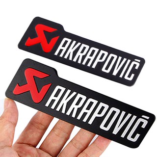 Tem logo nổi AKRAPOVIC dán trang trí xe sm