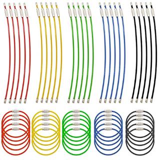 Set 5 Dây Thép Bọc Móc Khóa Đa Sắc 150*1.5mm