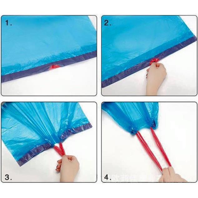Combo 15 Túi đựng rác có dây rút size 45x50cm / túi sinh học tự phân hủy (15 túi/ 1 cuộn) ( tuyển khách sỉ)