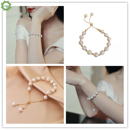 Vòng tay chuỗi hạt ngọc trai siêu thơ phong cách Hàn Quốc thanh lịch cho nữ