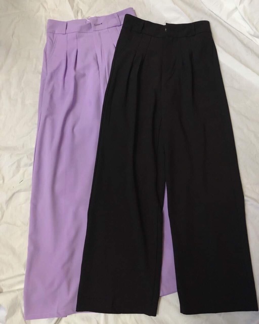 Quần ống rộng dài > 100cm hồng, đen, xanh,xám culottes hack chân dài