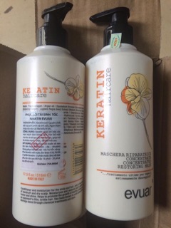 [CAM KẾT CHÍNH HÃNG - FREESHIP] HẤP  PHỤC HỒI TÓC HƯ TỔN TÁI SINH TÓC NÁT KERATIN EVUAR 500ML