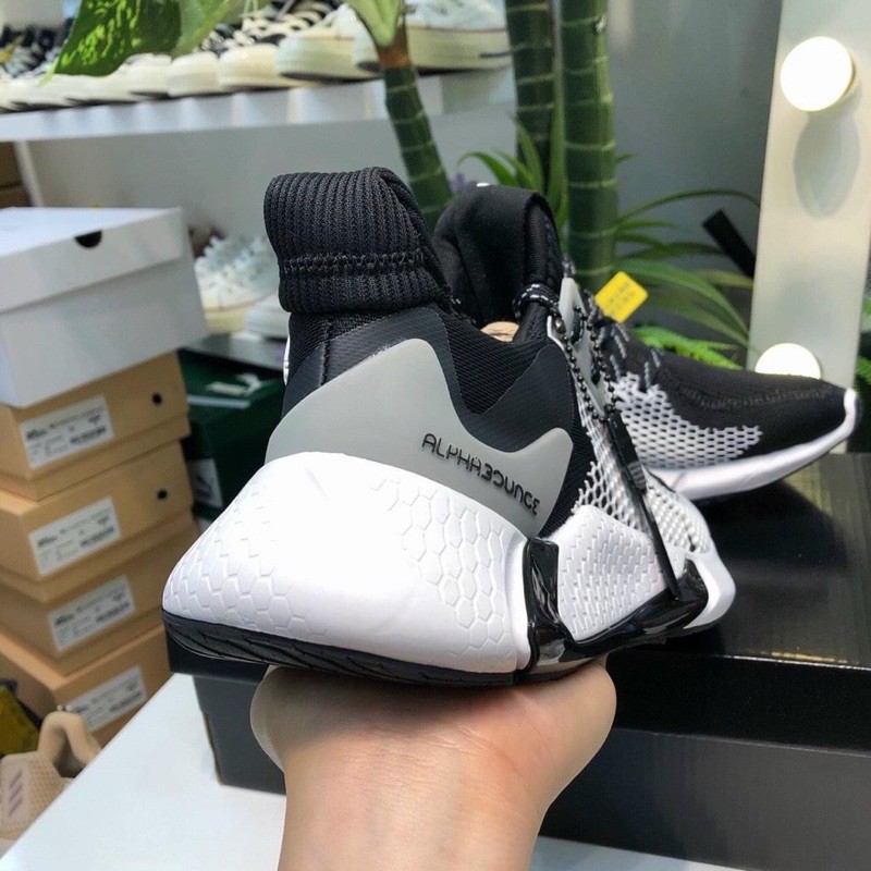 Ảnh thật  Giày thể thao sneaker alpha bounce 2020 đen trắng